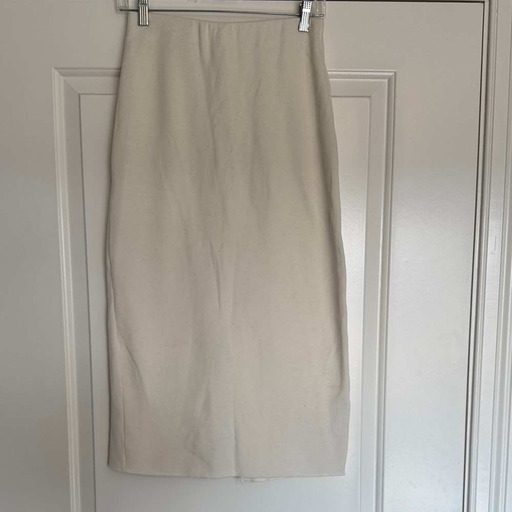 Zara Cream Pencil Skirt